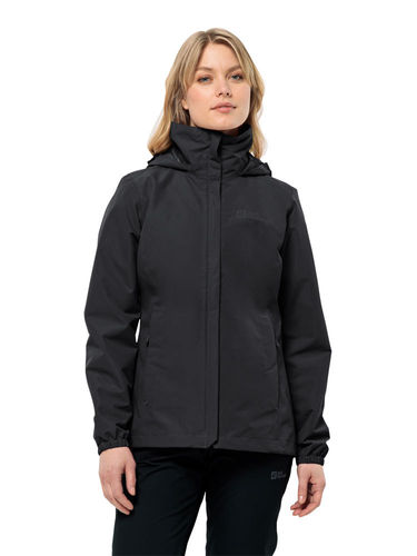 Jack Wolfskin Dames Stormy Point 2L Jacket (Black)