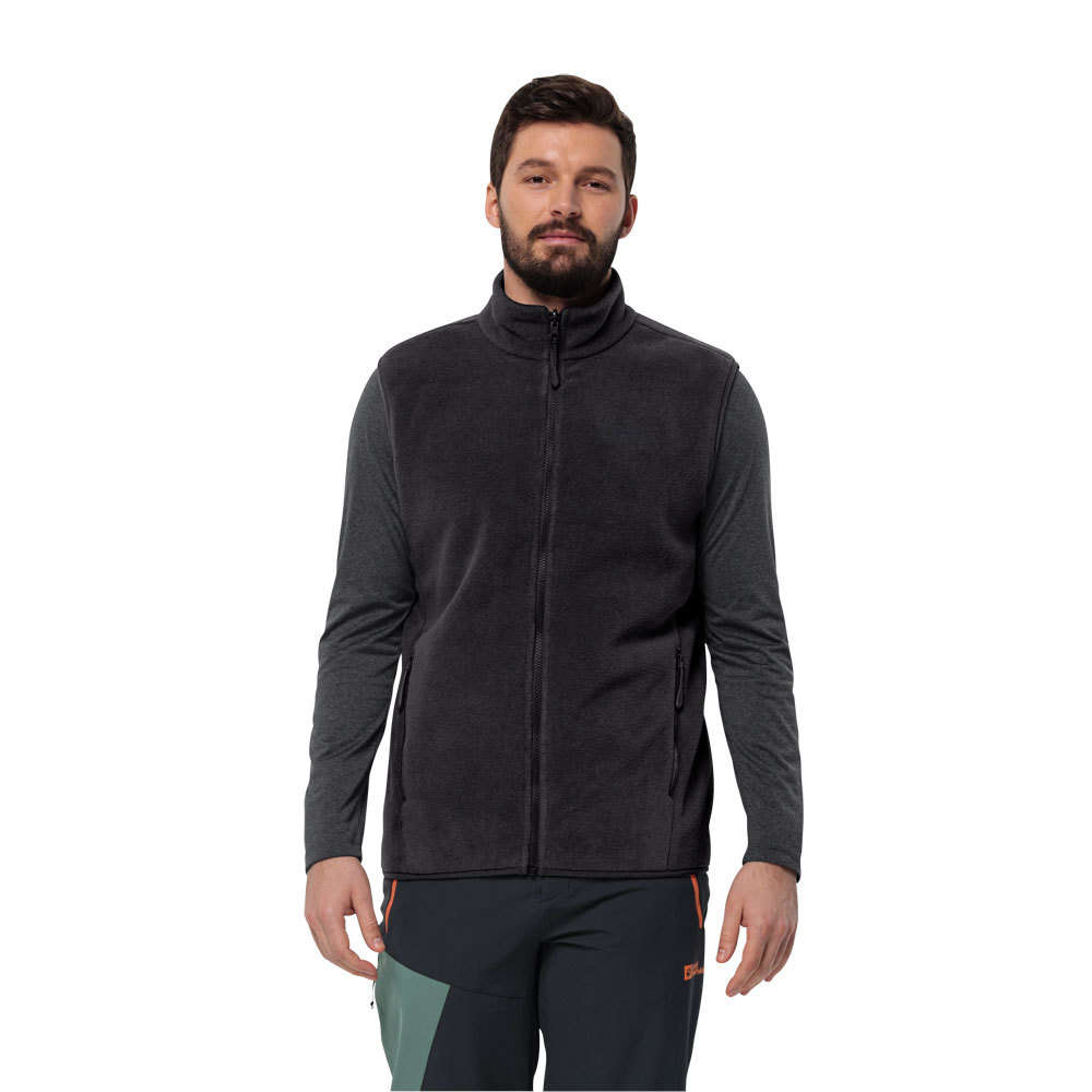 Jack Wolfskin Men's Waldsteig FZ Vest (Black)