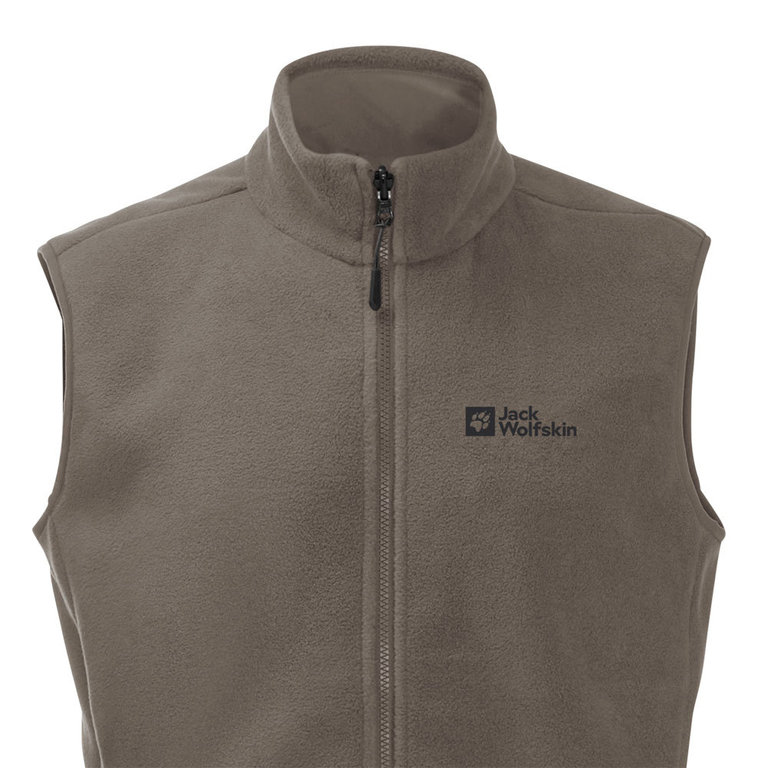 Jack Wolfskin Men's Waldsteig FZ Vest (Coffee) Fleece