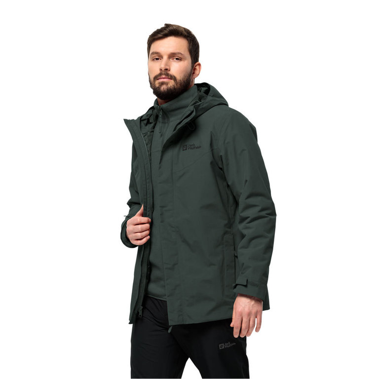 Jack Wolfskin Men s Altenberg 3 in 1 Jacket Black Olive