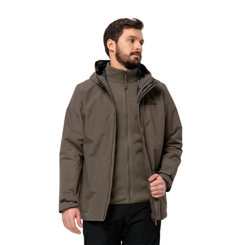 Jack Wolfskin Men s Altenberg 3 in 1 Jacket Cold Coffee