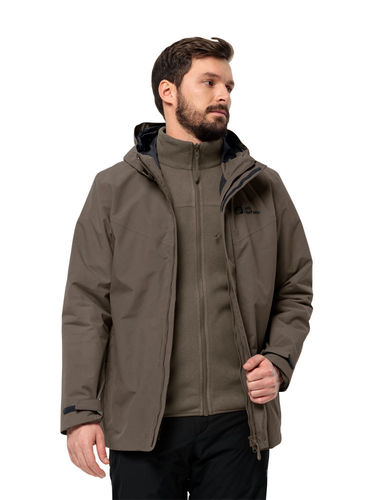 Jack Wolfskin Men's Altenberg 3-in-1 Jacket (Cold Coffee)