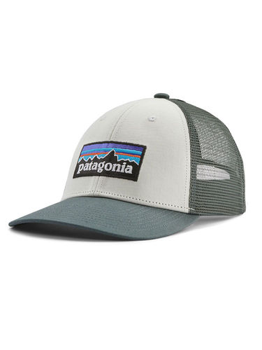 Patagonia P-6 Logo LoPro Trucker Hat (White w/Nouveau Green)