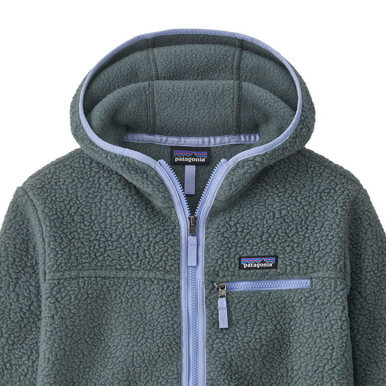 Patagonia women's retro pile hoody pelican hot sale