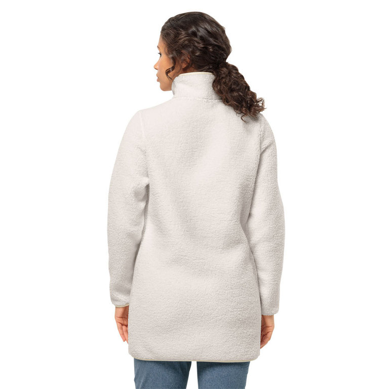Jack Wolfskin Women\'s High Curl Coat (Cotton White) Fleece Jacket