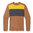 Smartwool Heren Classic Thermal Merino Base Layer Colorblock Crew (Fox Brown Heather)