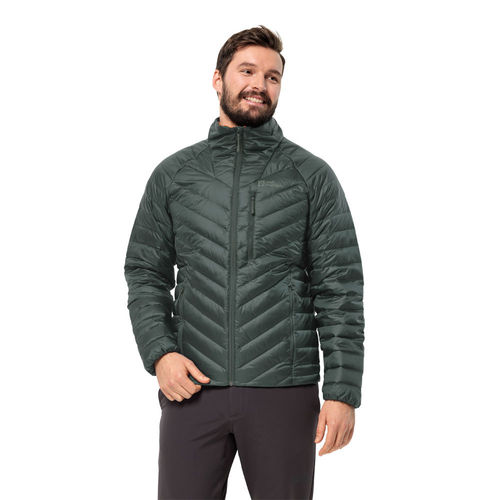 Jack Wolfskin Men s Passamani Down Jacket Black Olive Insulating