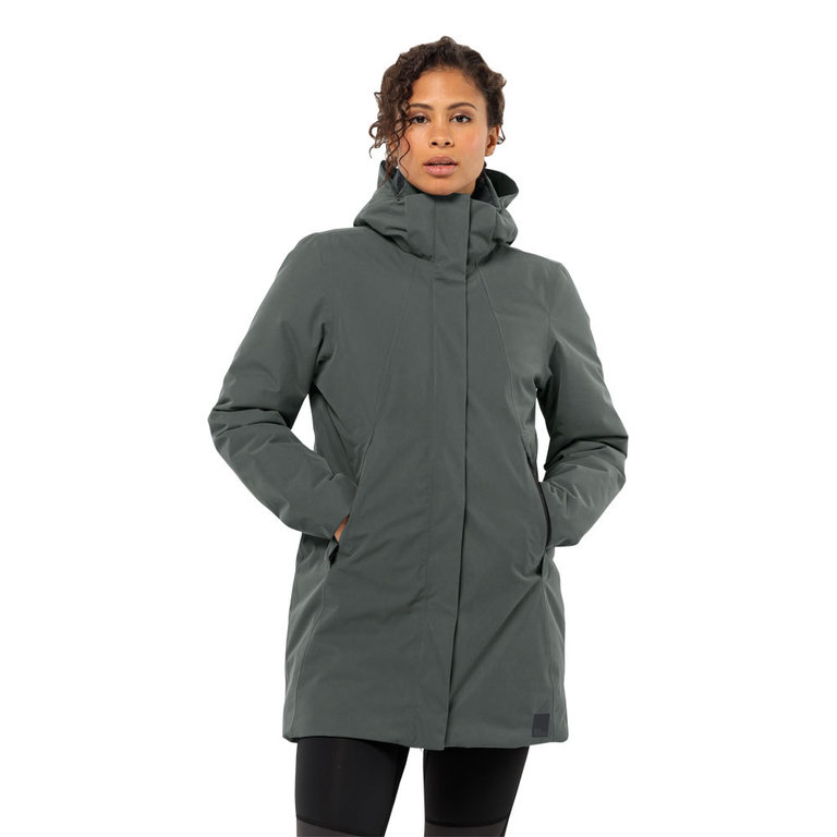 Winter Outdoor Wolfskin Jack Salier Jas Coat Green) Dames (Slate Waterproof