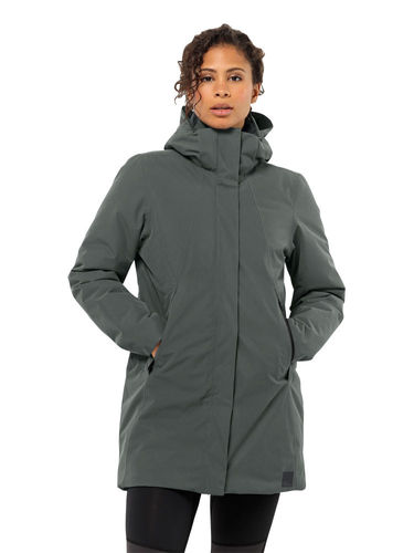 Jack Wolfskin Dames Salier Coat (Slate Green)