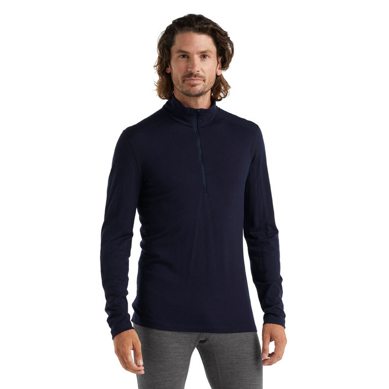 Icebreaker Men s 200 Oasis LS Half Zip Midnight Navy Baselayer