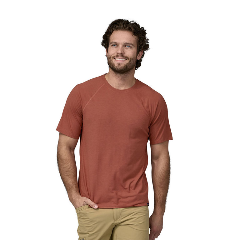 Patagonia Men s Cap Cool Trail Shirt Burl Red Active Wear