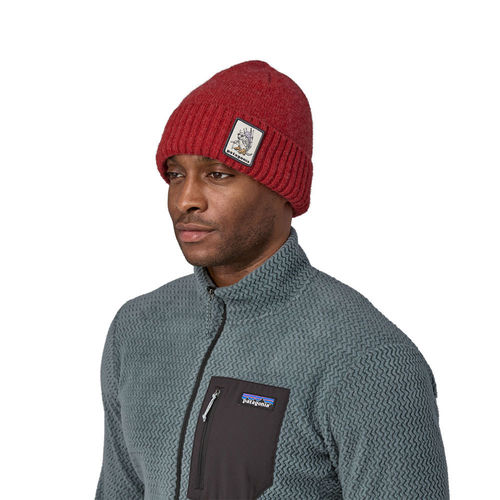 Patagonia Brodeo Beanie (Fun Hogs Armadillo: Touring Red)