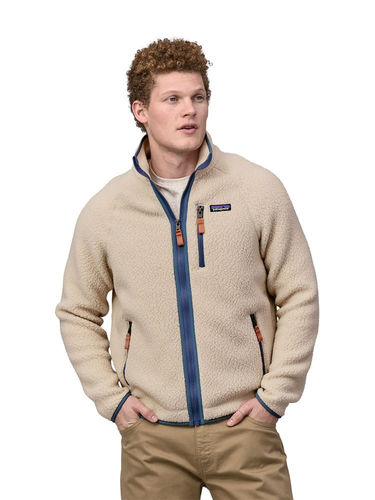 Patagonia Heren Retro Pile Jacket (Dark Natural w/Utility Blue)