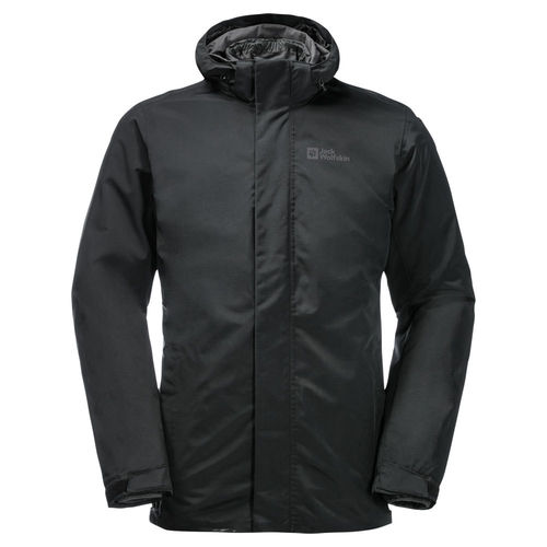 Jack Wolfskin Men s Bergland 3 in 1 Jacket Black Insulating Jacket