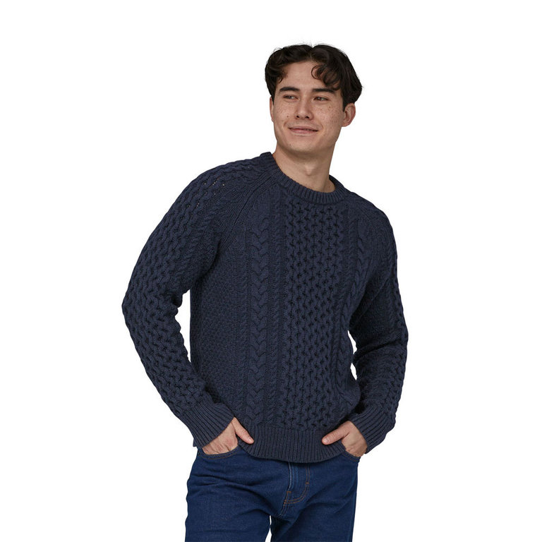 Patagonia Men s Recycled Wool Blend Cable Knit Crewneck Sweater