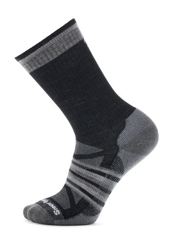 Smartwool Outdoor Light Cushion Crew Socks (Black/ Medium Gray Heather)