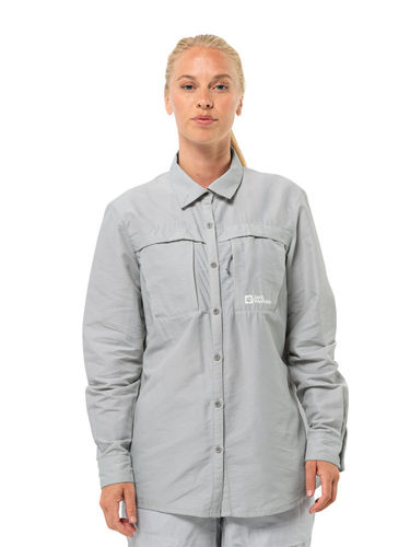 Jack Wolfskin Women's Barrier LS Shirt (Cool Grey)