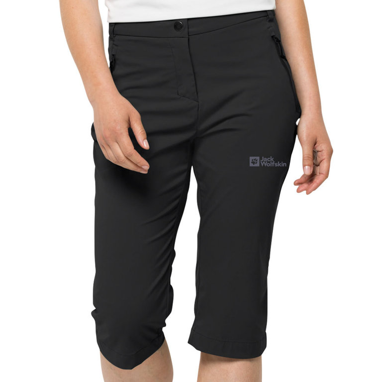 Jack Wolfskin Women s Activate Light 3 4 Pants Black Outdoor Pants