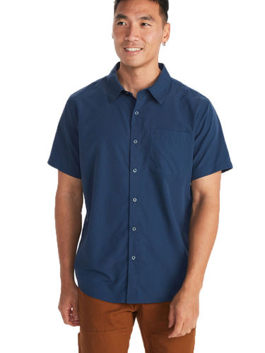 Marmot Heren Aerobora Short Sleeve Shirt (Arctic Navy)