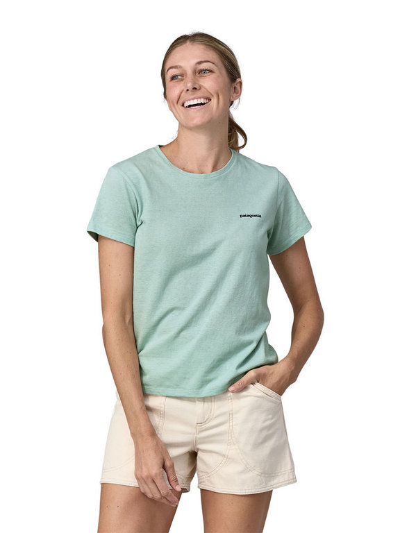 Patagonia Women s P 6 Logo Responsibili Tee Wispy Green