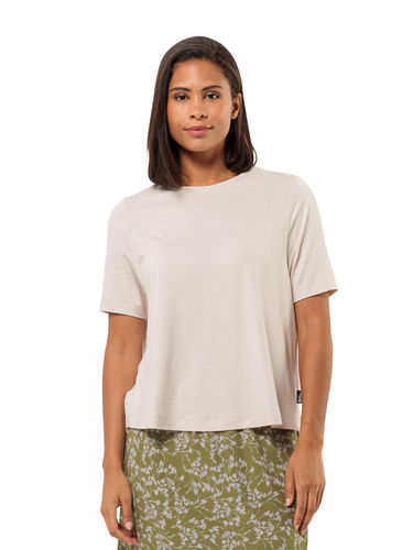 Jack Wolfskin Dames Travel Tee (Sea Shell)