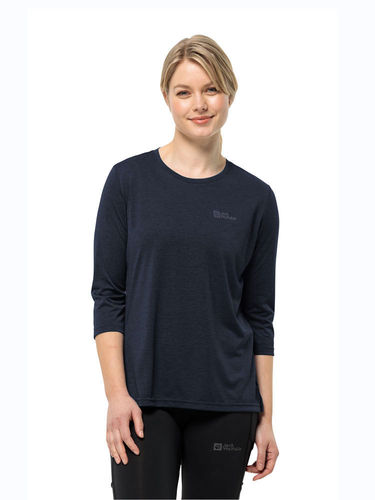 Jack Wolfskin Dames Crosstrail 3/4 Tee (Night Blue)