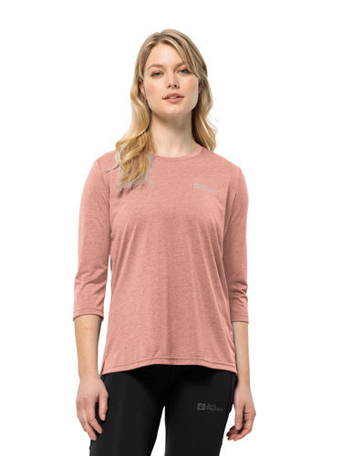 Jack Wolfskin Dames Crosstrail 3/4 Tee (Rose Dawn)