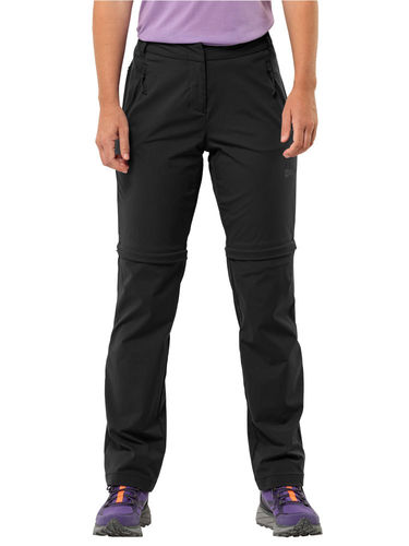 Jack Wolfskin Women's Glastal Zip Off Pants (Black)