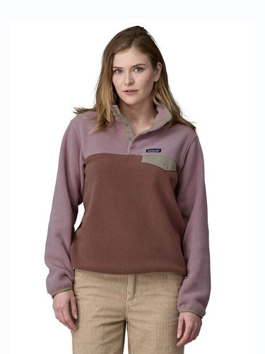 Patagonia Dames Lightweight Synchilla Snap-T Fleece Pullover (Dulse Mauve)