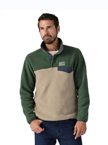 Patagonia Men's Lightweight Synchilla Snap-T Fleece Pullover (Seabird Grey)