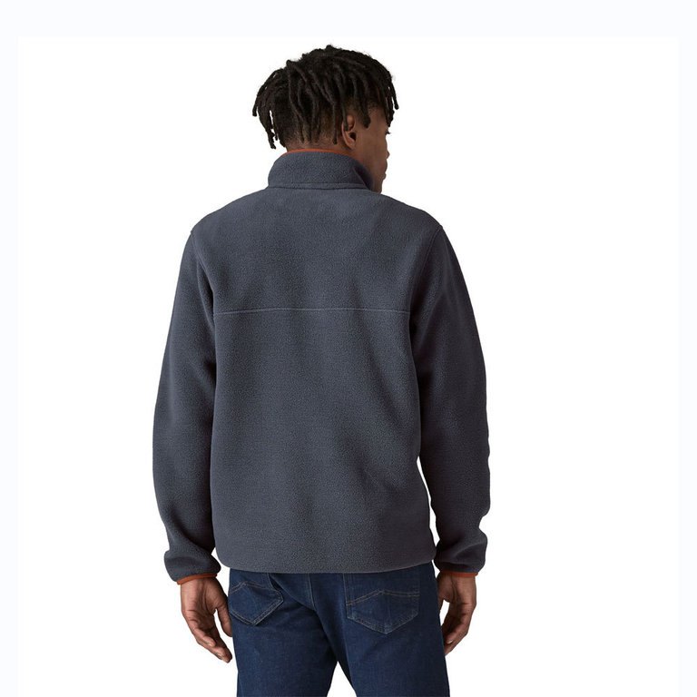 Patagonia Men s Lightweight Synchilla Snap T Fleece Pullover Smolder Blue w Burnished Red Fleece