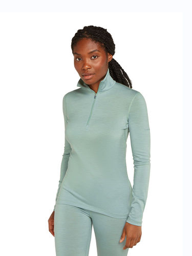 Icebreaker Dames 200 Oasis LS Half Zip (Moss)