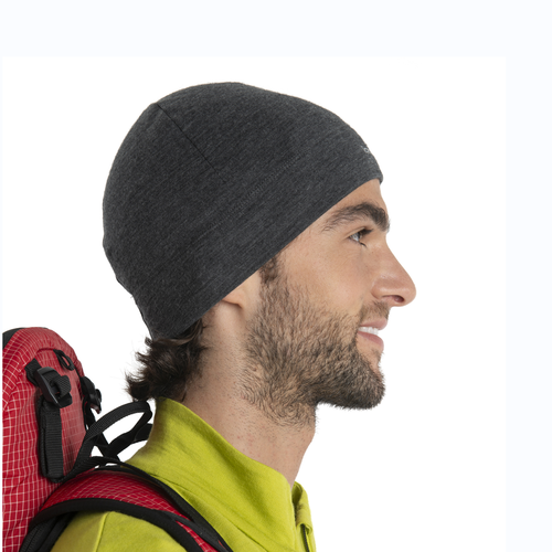 Icebreaker Merino 200 Oasis Beanie Jet Heather Winter outdoor accessory