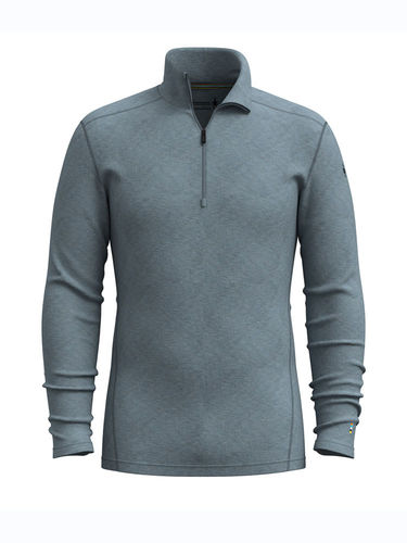 Smartwool Men's Classic Thermal Merino Base Layer 1/4 Zip (Pewter Blue Heather)