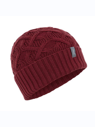 Icebreaker Merino Cable Knit Beanie (Port)