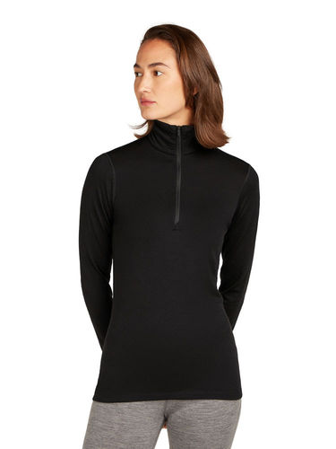 Icebreaker Dames 200 Oasis LS Half Zip (Black)