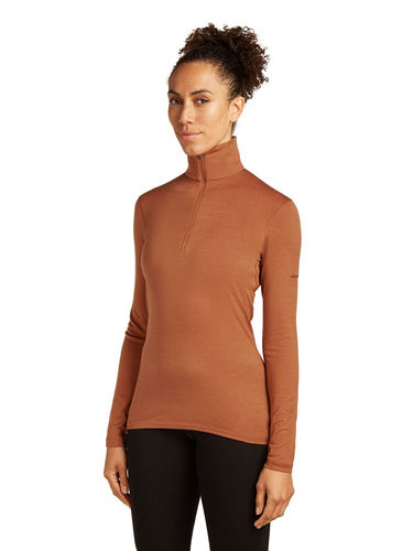 Icebreaker Dames 200 Oasis LS Half Zip (Dusty Clay)