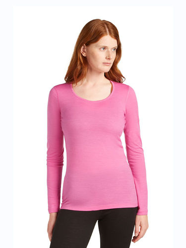 Icebreaker Dames 200 Oasis LS Scoop (Pop)
