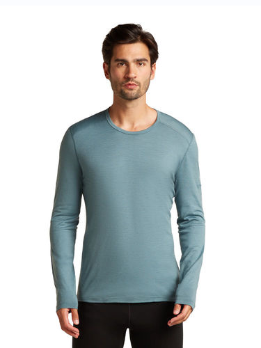 Icebreaker Men's 200 Oasis LS Crewe (Blue Ash)