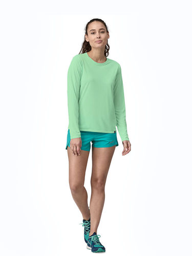 Patagonia Women's L/S Cap Cool Daily Shirt (Rinsed Green - Dark Rinsed Green X-Dye)
