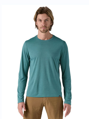 Patagonia Heren L/S Cap Cool Daily Shirt (Wetland Blue - Light Wetland Blue X-Dye)