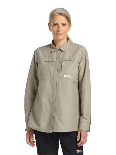 Jack Wolfskin Women's Barrier LS Shirt (Stone)