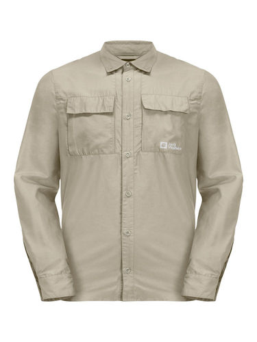 Jack Wolfskin Heren Barrier LS Shirt (Stone)