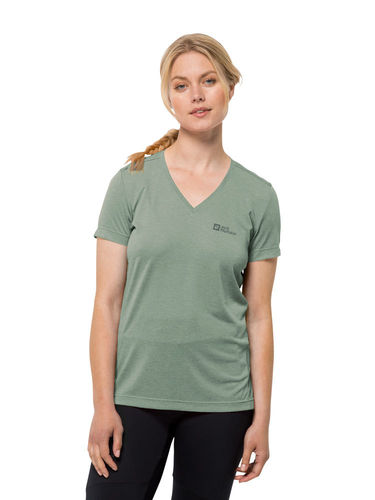 Jack Wolfskin Women's Crosstrail Tee (Eucalyptus)