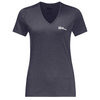 Jack Wolfskin Dames Crosstrail Tee (Graphite/ Cool Grey)