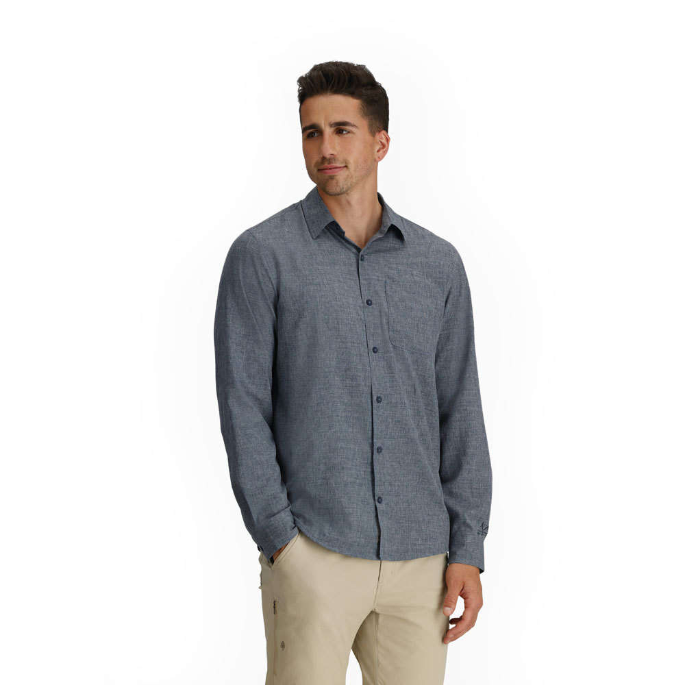 Royal Robbins Men's Amp Lite II L/S (Deep Blue Heather)