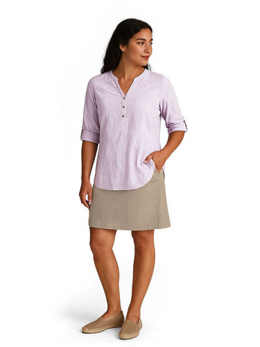 Royal Robbins Dames Oasis Tunic II  3/4 Sleeve (Thistle)