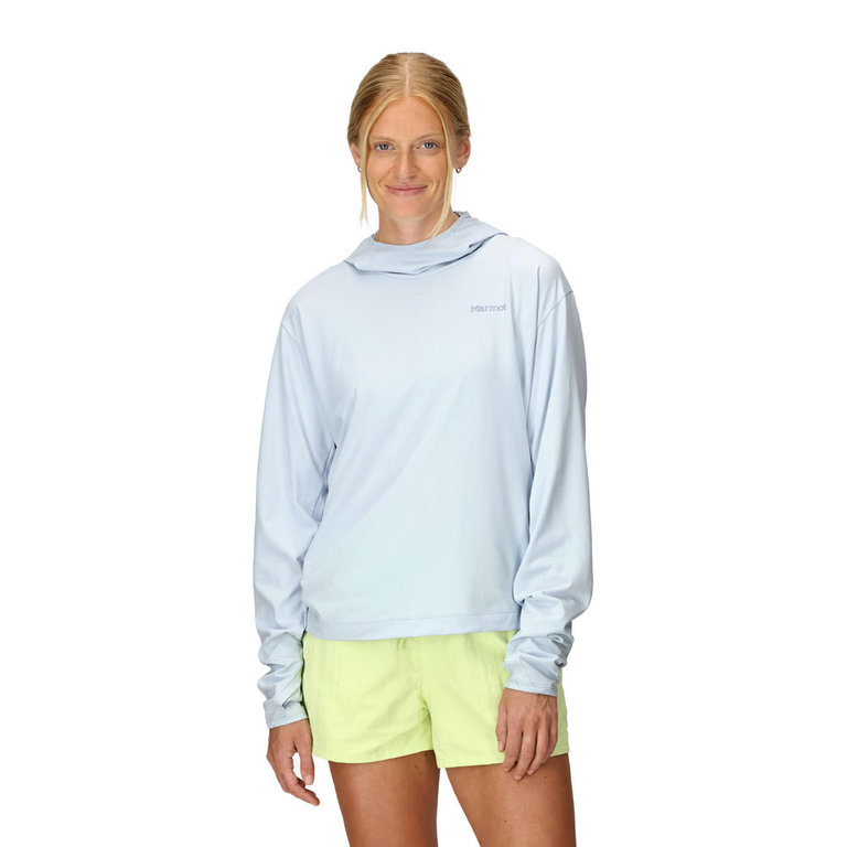 Marmot Women's AirExchange SolarShield Hoody LS (Vapor) Shirt