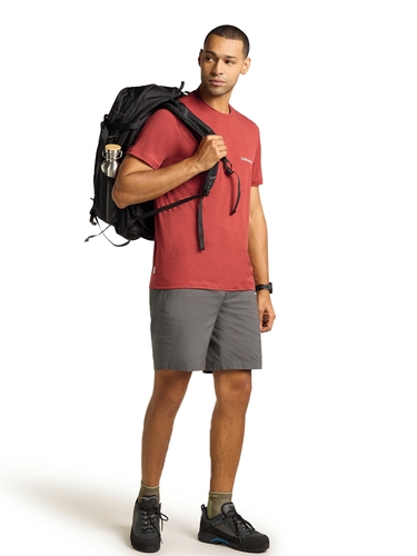 Icebreaker Heren Merino 150 Tech Lite SS Tee IB Wordmark (Jasper)