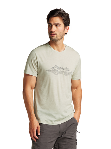 Icebreaker Heren Merino 150 Tech Lite SS Tee Pukaki Reflected (Ashen)